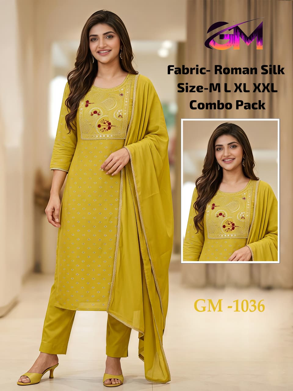 Remon Silk 3Pcs Suit AD1036