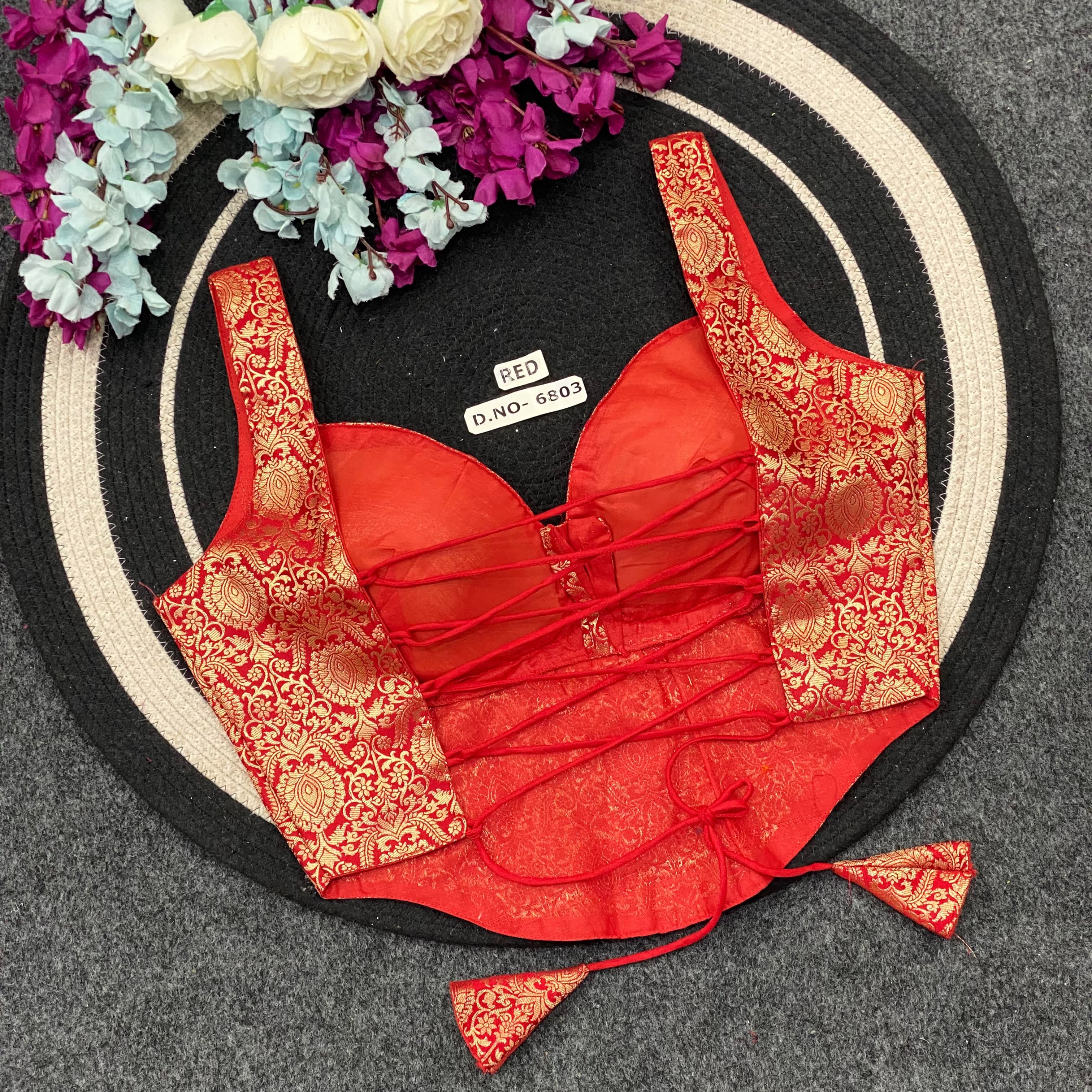 Banarasi Silk Corset Blouse AD9026 image 2