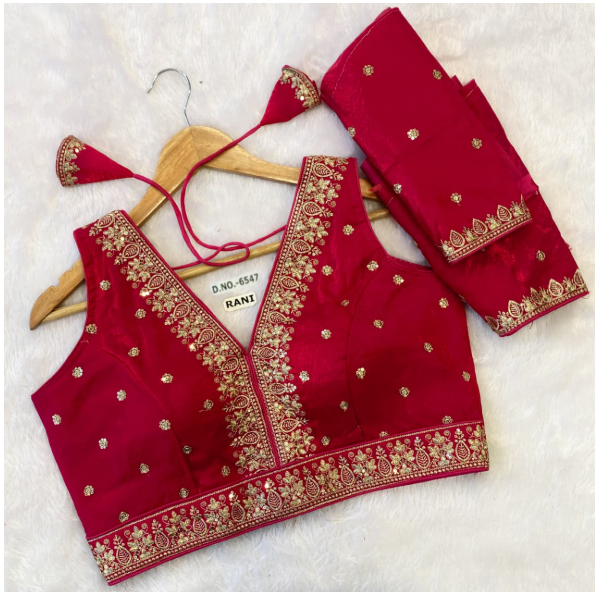 Silk Embroidery Blouse AD9002 image 1