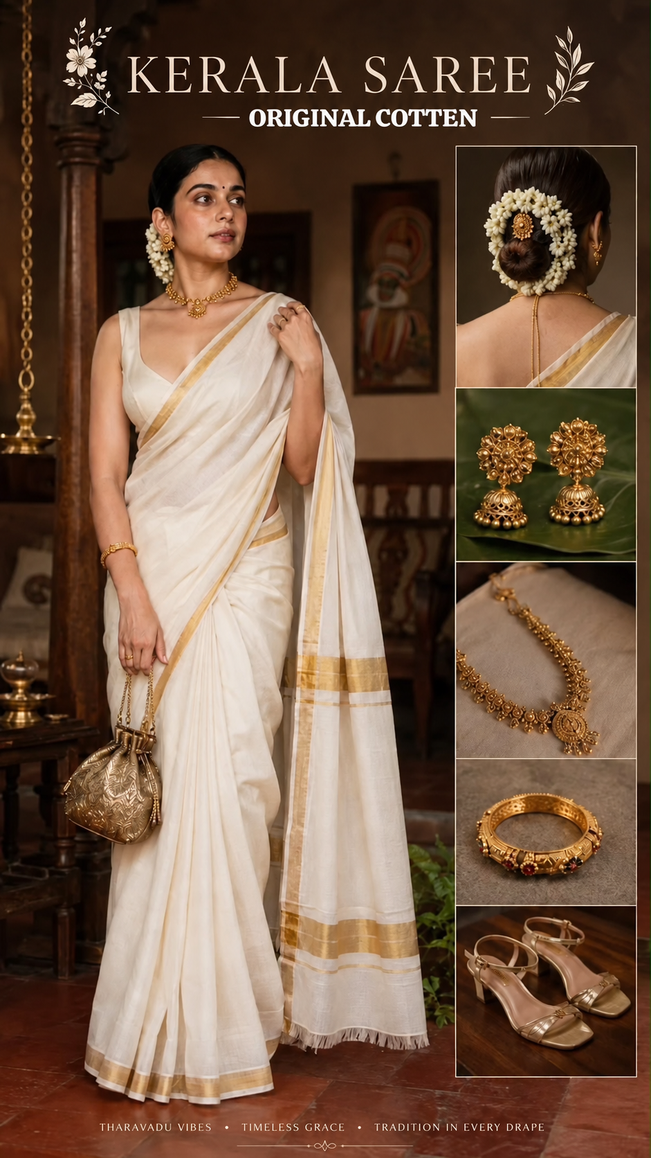 Kerala Cotton Saree AD9302