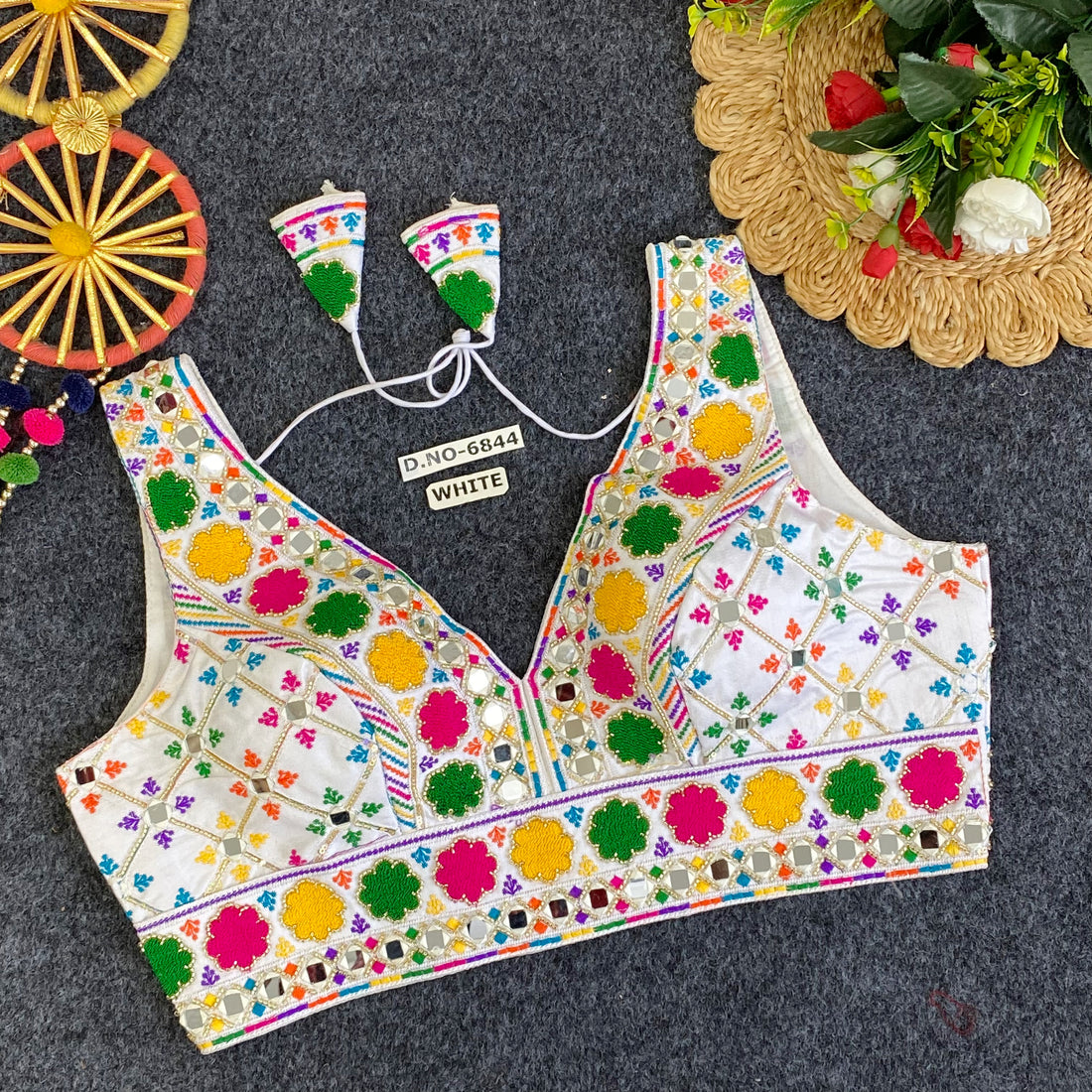Navratri Special Mirror Handwork Blouse AD9014